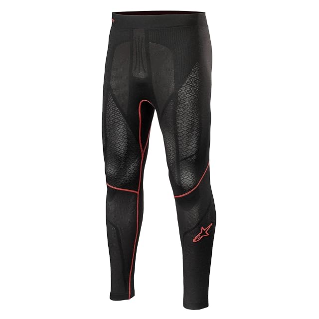 Mallas de capa base Alpinestars Ride Tech V2 en negro y rojo