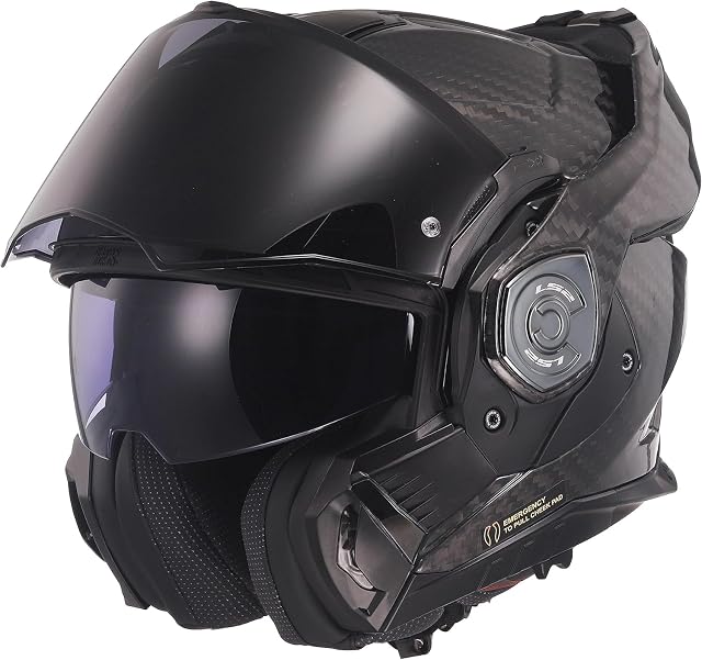Casco modular LS2 ADVANT X Carbon con acabado de carbono brillante