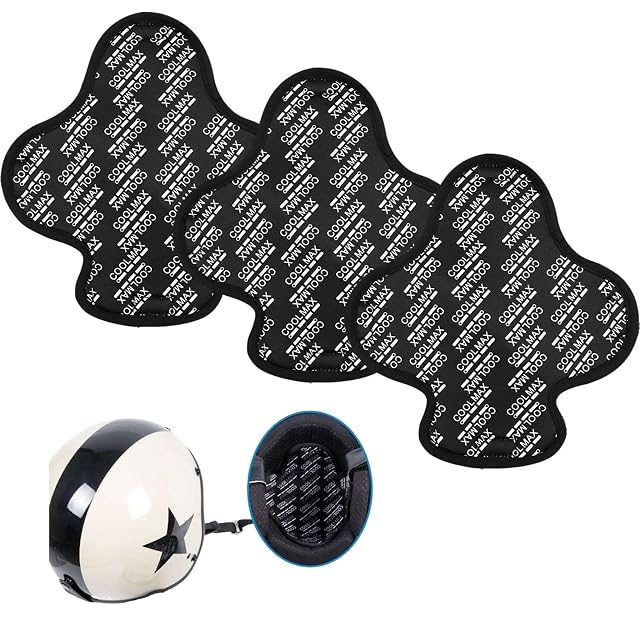 Pack de tres forros negros para casco de moto