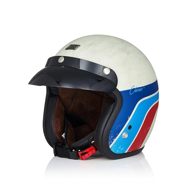 Casco jet de estilo vintage ORIGINE Primo en blanco clásico