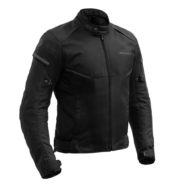 Chaqueta textil de moto BROGER Grid, en tres cuartos