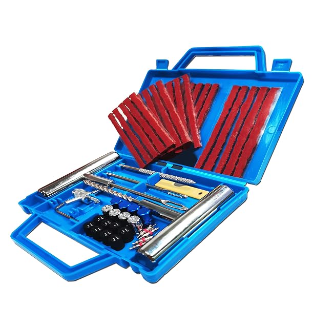 Kit de reparación de neumáticos HYHJMISTY de 53 piezas con caja